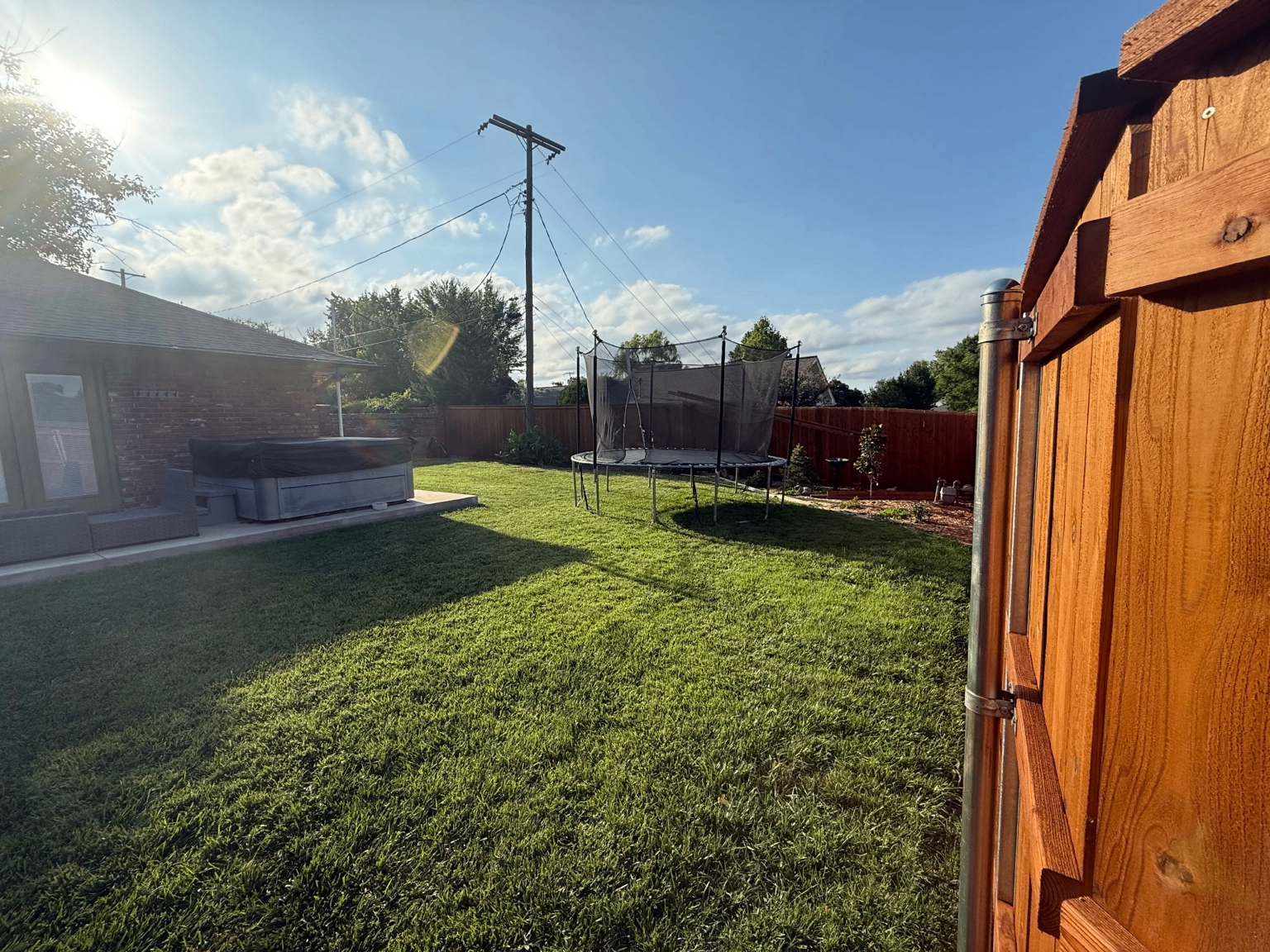 Backyard restored after storm damage tree removal and cleanup by Wild Axe Arborists